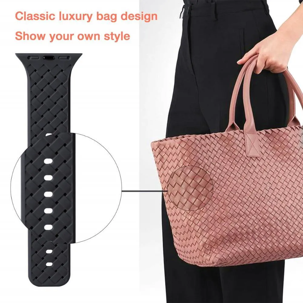 Silicone Strap Series 7 6 5 4 Accessories Woven Pattern Belt Bracelet