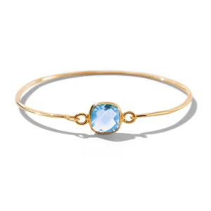 Tetra Bangle, Blue Topaz, Gold