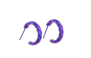 Titanium Small Flat Twist Hoop Earrings