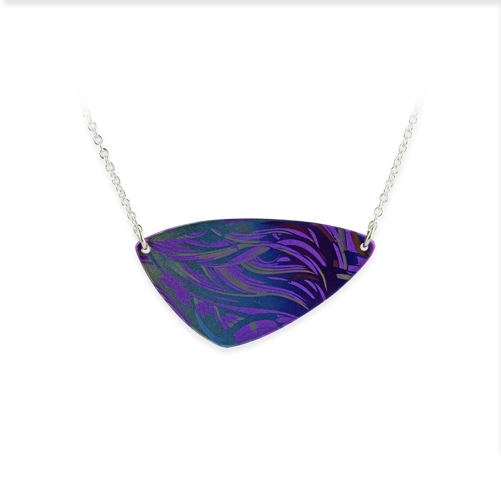 Titanium Swirl Plectrum Necklace