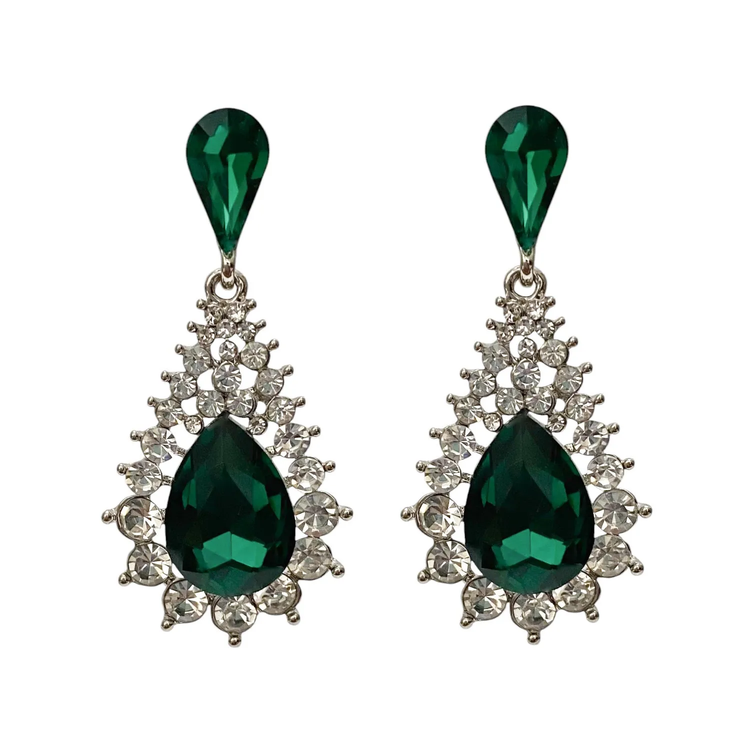 Verona Earrings - Emerald