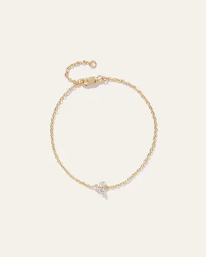 White Sapphire Triad Bracelet
